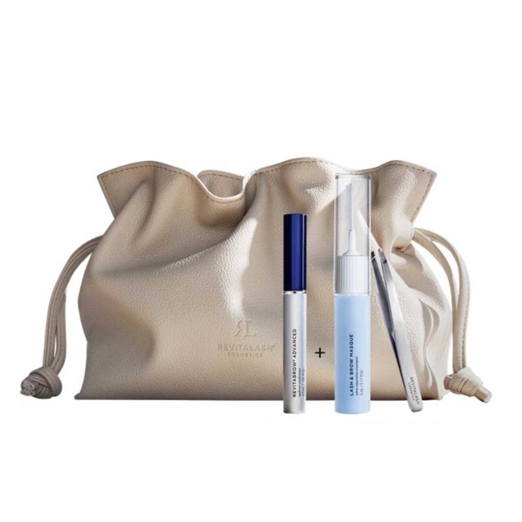 REVITALASH Advanced Lash Enhancer - Coffret soin revitalisant pour cils en cure de 6 mois + Masque cils + Pince à épiler de précision