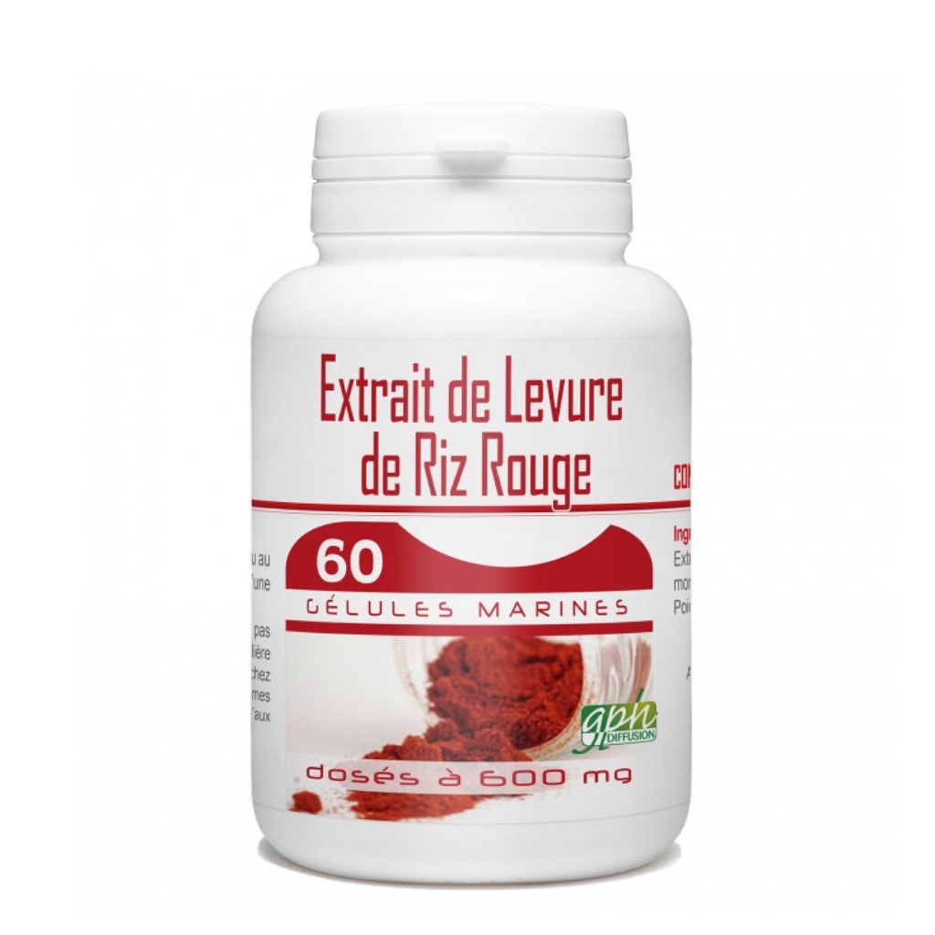 GPH Diffusion Extrait de Levure de Riz Rouge - Complément alimentaire Cardio-vasculaire / Cholestérol - 60 comprimés