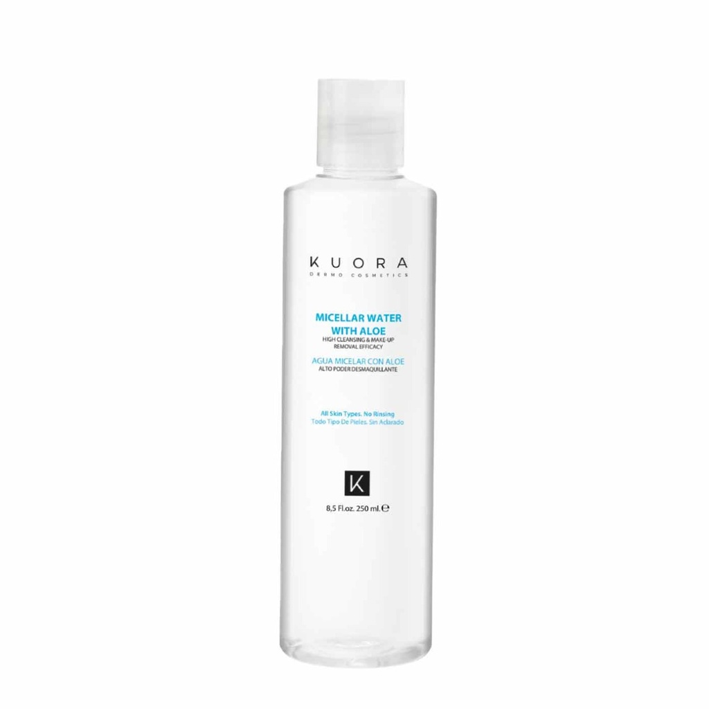 KUORA Micellar Water - Eau micellaire démaquillante à l'aloe vera - 250ml