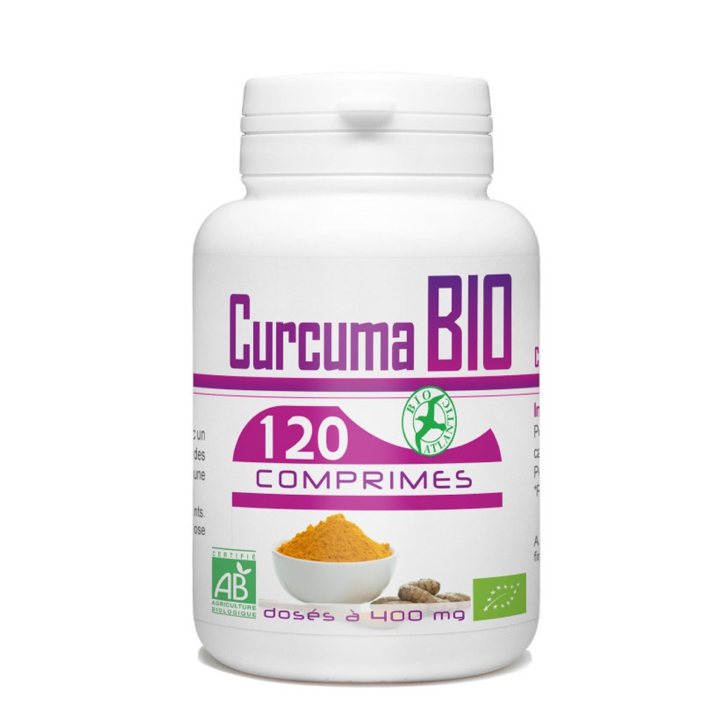 Bio Atlantic Curcuma BIO - Complément alimentaire Digestion / Transit - 120 comprimés