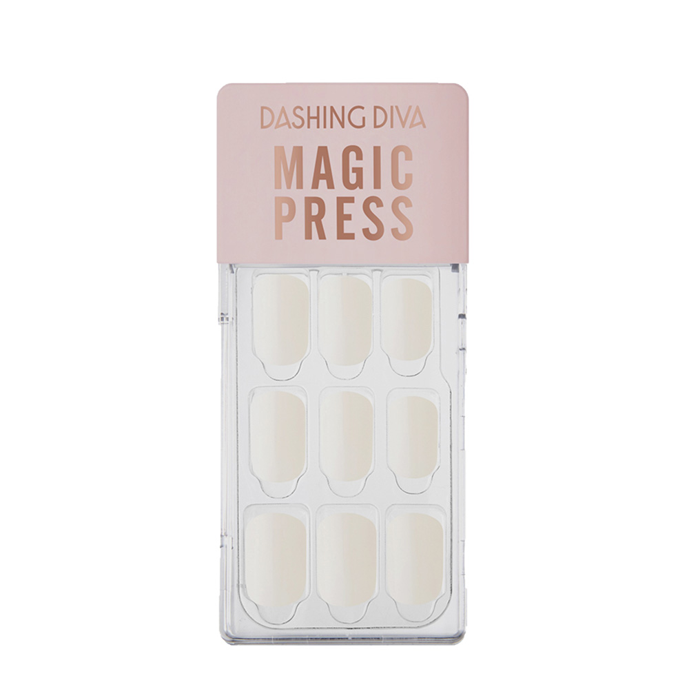 DASHING DIVA Magic Press Nails Porcelain White