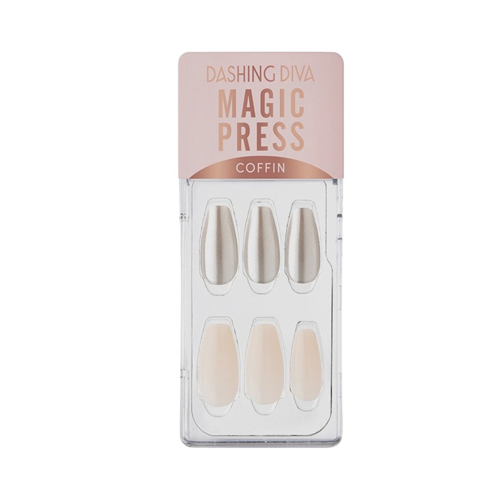 DASHING DIVA Magic Press Nails Blanc Metal