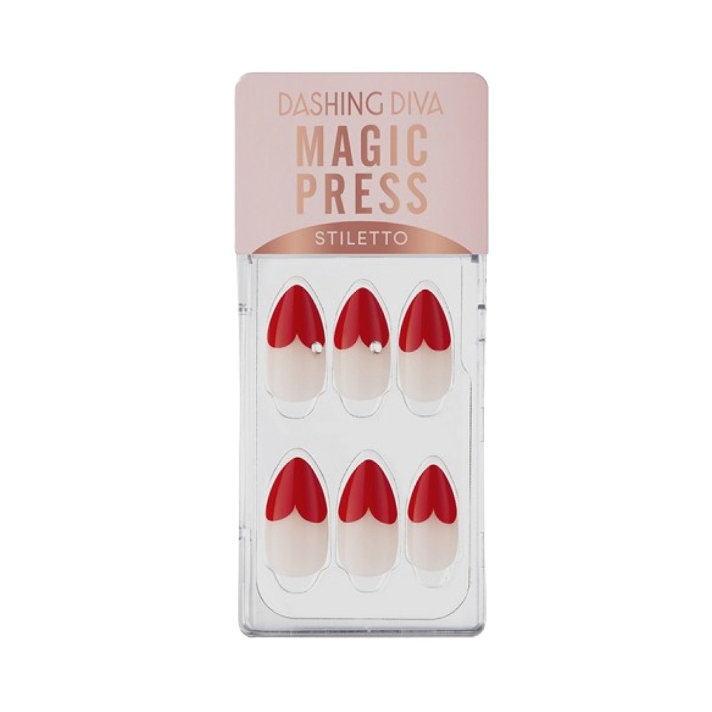 DASHING DIVA Magic Press Nails Heart French