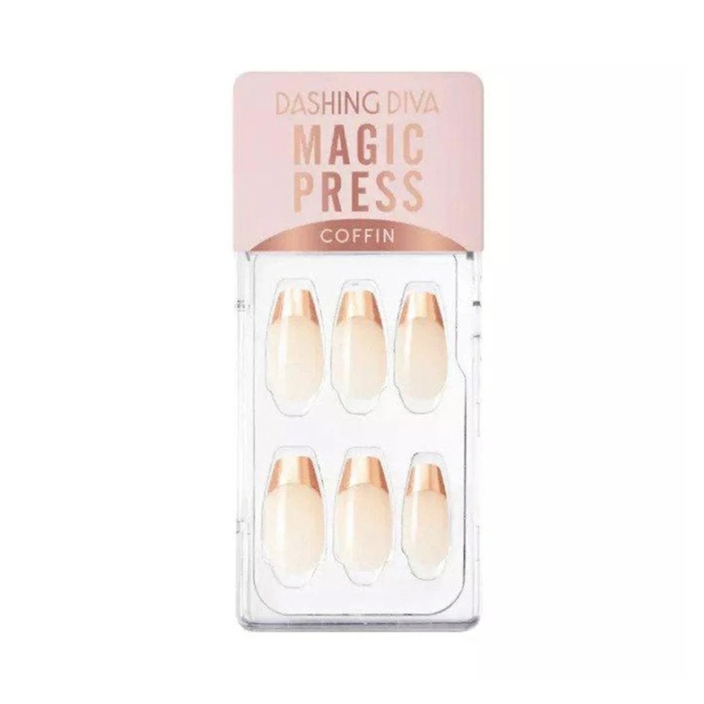 DASHING DIVA Magic Press Nails Rose Gold Edge French