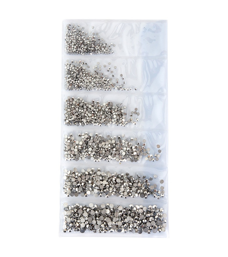 PEGGY SAGE Décors d'ongles cristal argent - 48 pièces