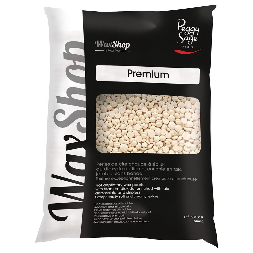 PEGGY SAGE Perles de cire chaude pour épilation Blanche - 800g