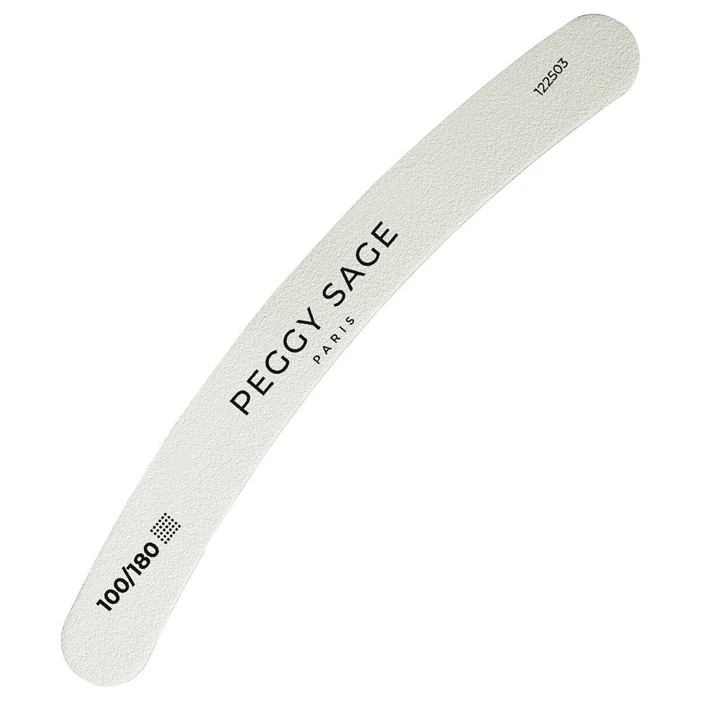 PEGGY SAGE Lime à ongles blanche 2 faces lavable banane - 100/180