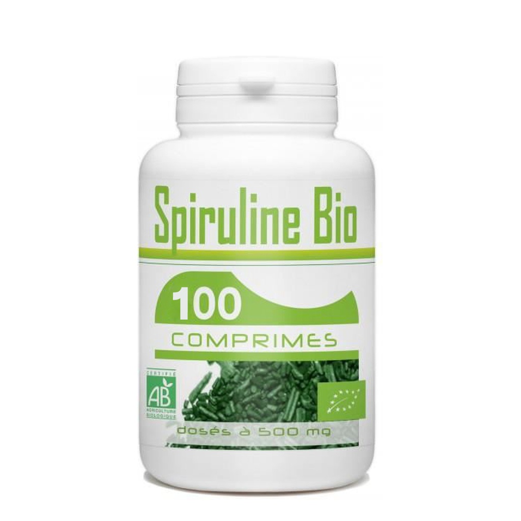 Bio Atlantic Spiruline BIO - Complément alimentaire Défenses immunitaires / Anti-oxydants / Vitamines - 100 comprimés
