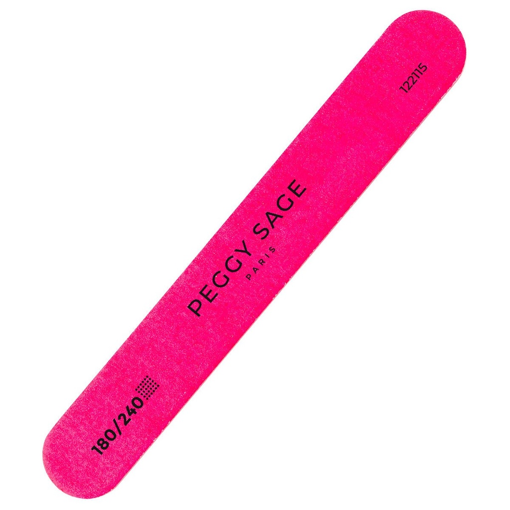 PEGGY SAGE Mini lime à ongles neon pink 2 faces - 180/240