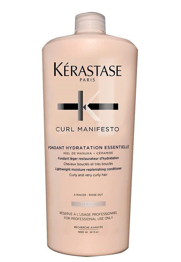 KERASTASE Curl Manifesto Fondant Hydratation Essentielle - Après-shampooing léger restaurateur d'hydratation cheveux bouclés et très bouclés
