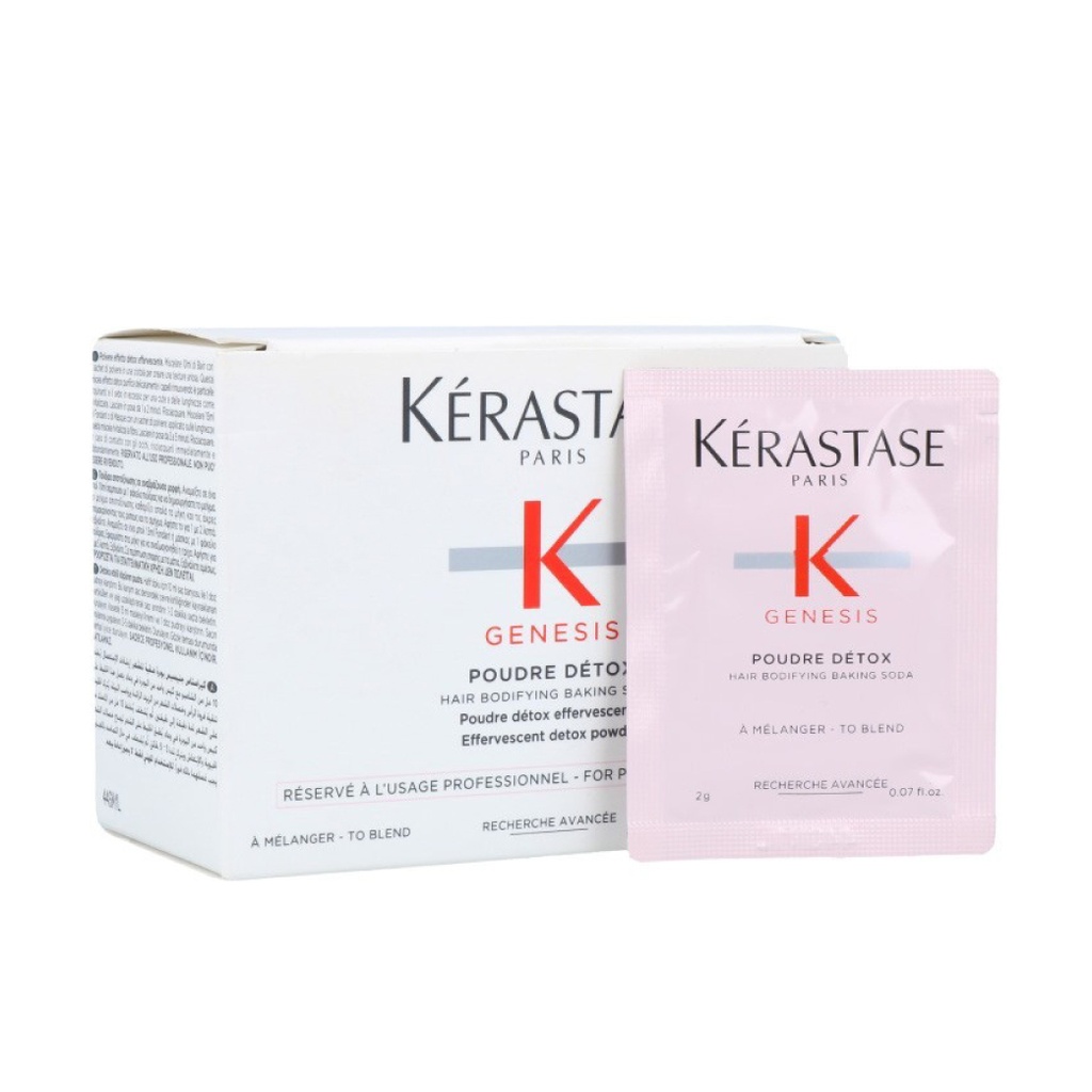 KERASTASE Genesis Poudre Detox - Poudre illuminatrice moussante et purifiante pour cuir chevelu - 30x2g