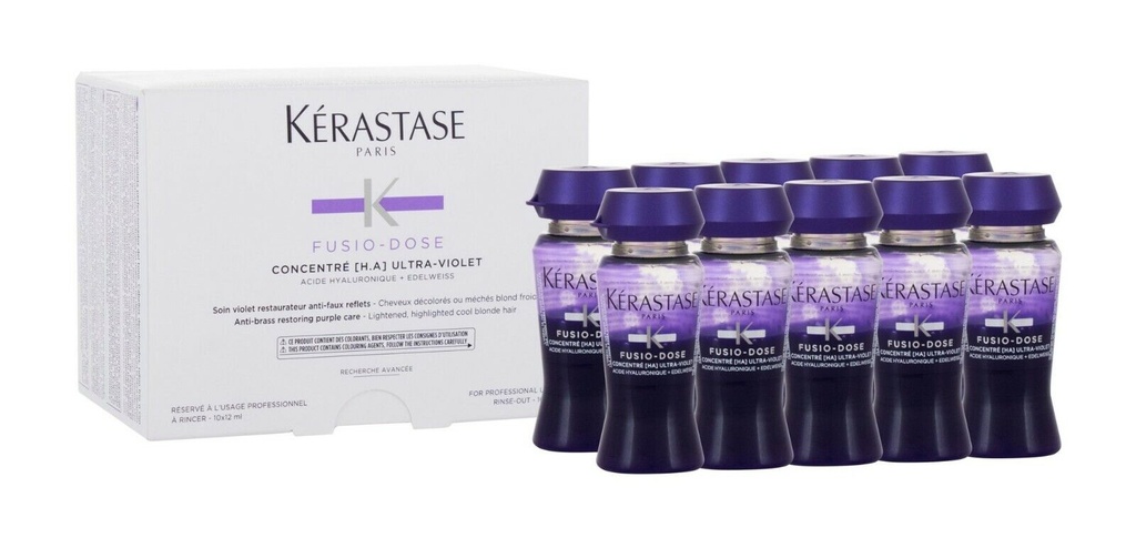KERASTASE Fusio-Dose Concentré Blond Absolu - Soin violet restaurateur anti-faux reflets - 10x12ml