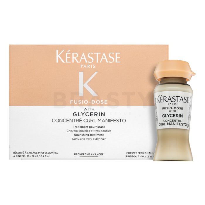 KERASTASE Fusio-Dose Concentré Curl Manifesto - Soin définisseur de boucles pour cheveux bouclés à très bouclés - 10x12ml
