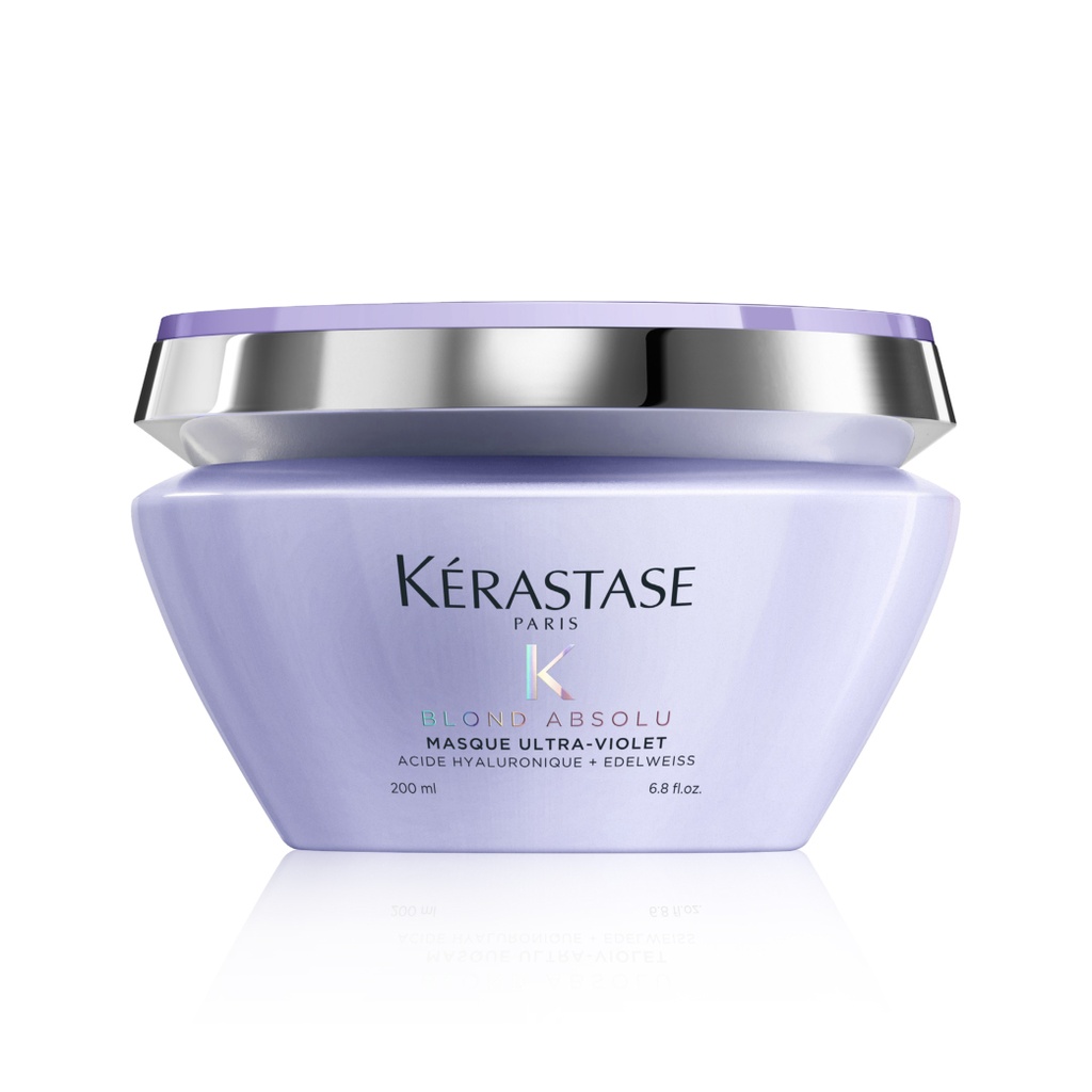 KERASTASE Blond Absolu Masque Ultra-Violet - Masque anti faux-reflets cheveux décolorés, blonds froids ou blancs