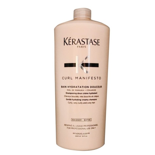 [S00004656] KERASTASE Curl Manifesto Bain Hydratation Douceur - Shampooing hydratant cheveux bouclés, très bouclés et crépus (1000 ml)