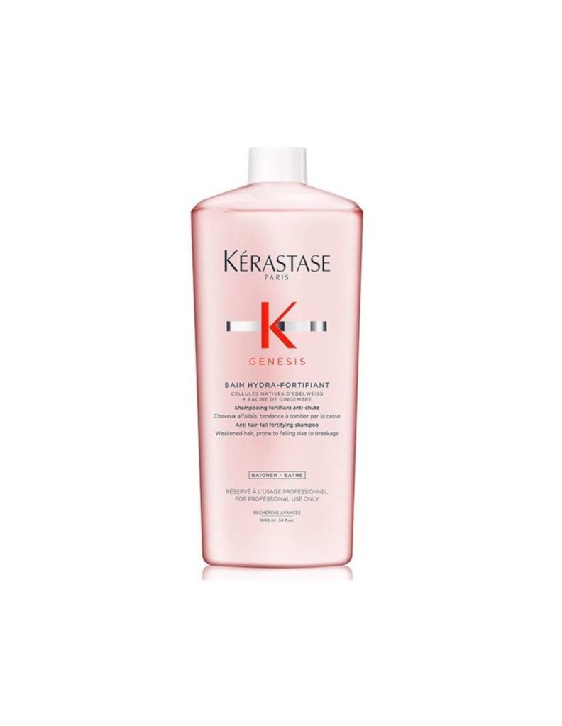 KERASTASE Genesis Bain Hydra-Fortifiant - Shampooing fortifiant anti-chute pour cheveux affaiblis ayant tendance à tomber par la casse