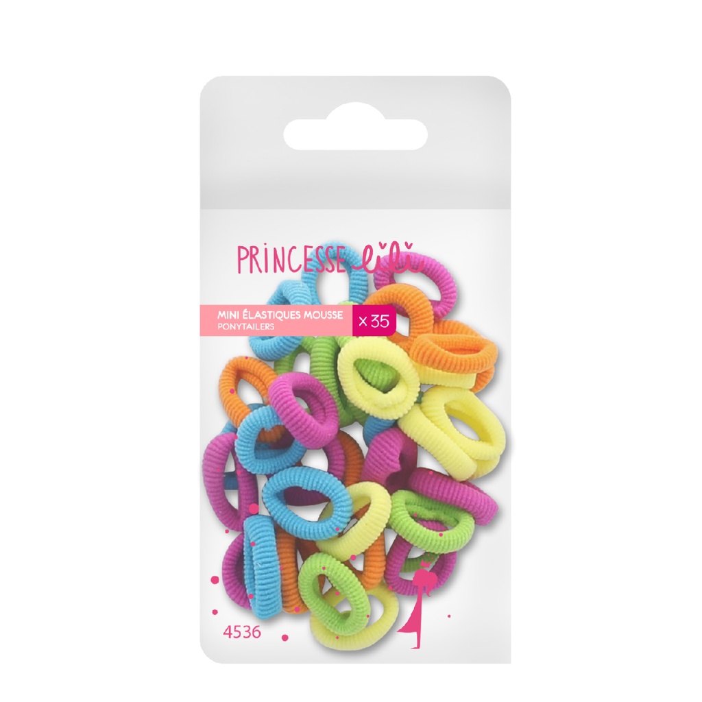 PRINCESSE LILI  Accessoires Cheveux - 35 mini-élastiques mousse
