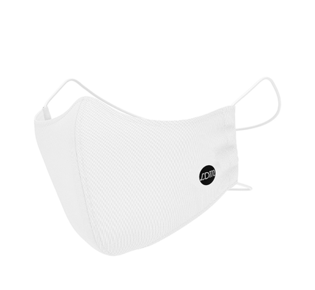 LDM Design Masque en tissu lavable - Intérieur 100% coton. Blanc