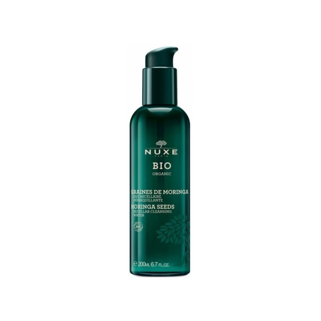 NUXE Bio Organic Graines De Moringa - Eau micellaire démaquillante tous types de peaux - 200ml