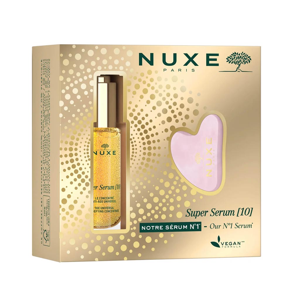 NUXE Coffret - Super sérum [10] concentré anti-âge universel 30ml + Gua sha quartz Offert
