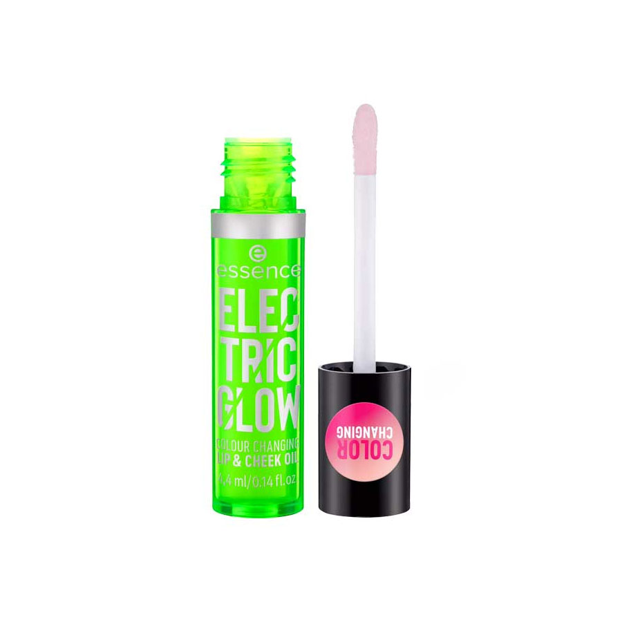 ESSENCE Electric Glow Colour Changing Lip & Cheek Oil - Huile révélatrice de couleur lèvres et joues