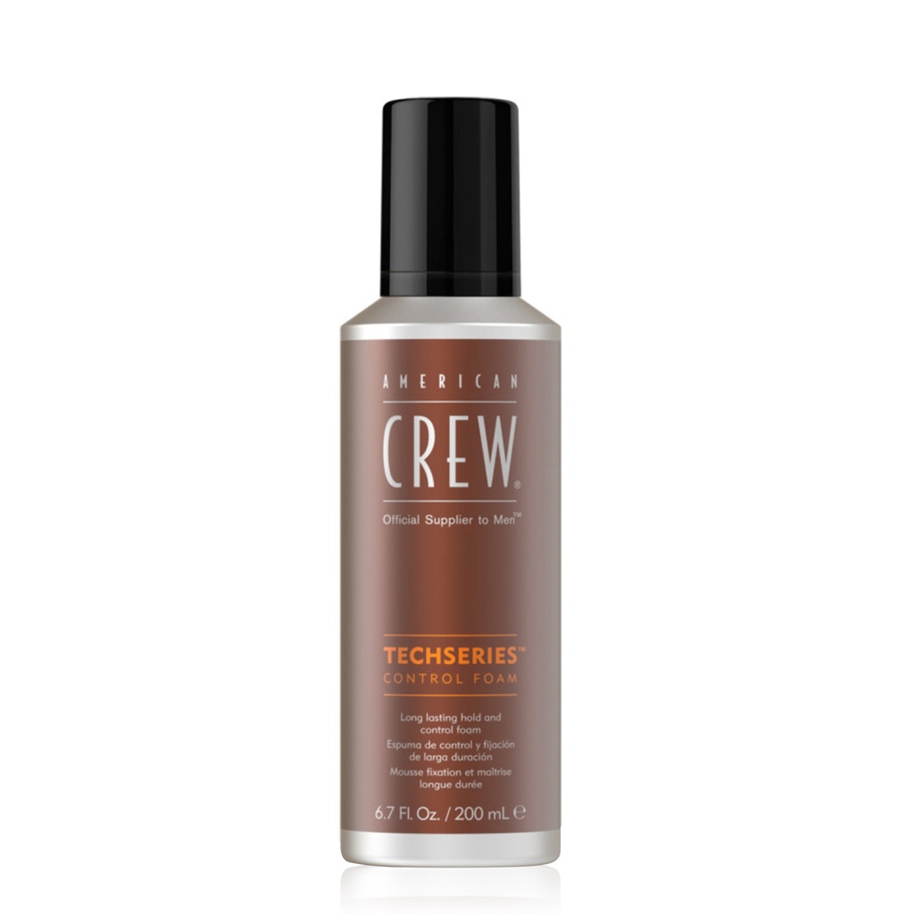 AMERICAN CREW Techseries Control Foam - Mousse fixation et maîtrise longue durée - 200ml