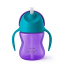 AVENT Tasse à paille - 9 mois et + anti-fuites 200ml - Violet et bleu