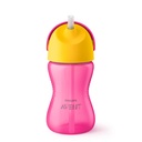 AVENT Tasse à paille - 12 mois et + anti-fuites 300ml - Rose et jaune