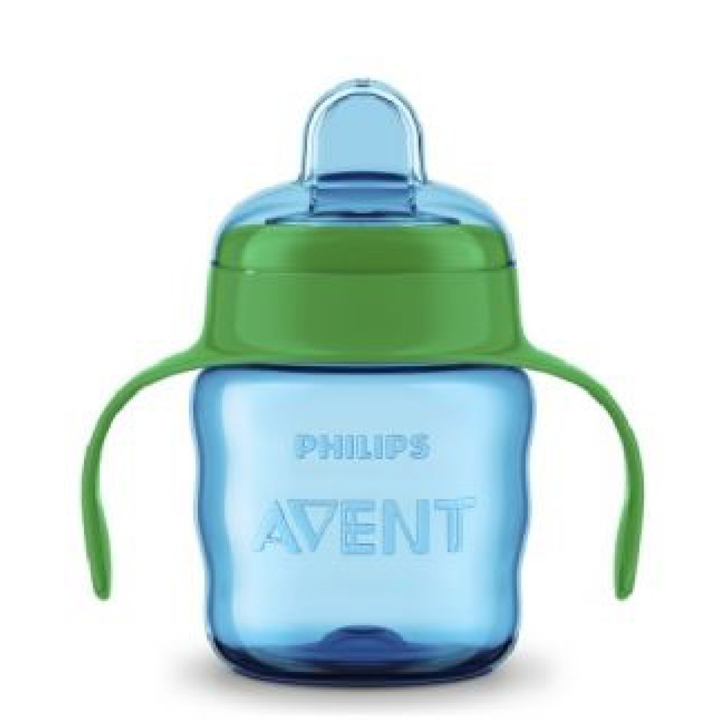 AVENT Tasse à bec - 6 mois et + anti-fuites 200ml - Bleu et vert