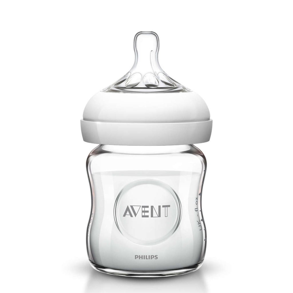 AVENT Natural - Biberon en verre effet sein maternel 0m+