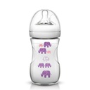 AVENT Natural - Biberon tétine forme sein maternel débit lent 1 mois et + 260ml Rose