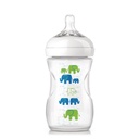 AVENT Natural - Biberon tétine forme sein maternel débit lent 1 mois et + 260ml Bleu