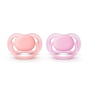 AVENT FreeFlow - Lot de 2 sucettes avec entrée d'air peaux sensibles 6 à 18 mois