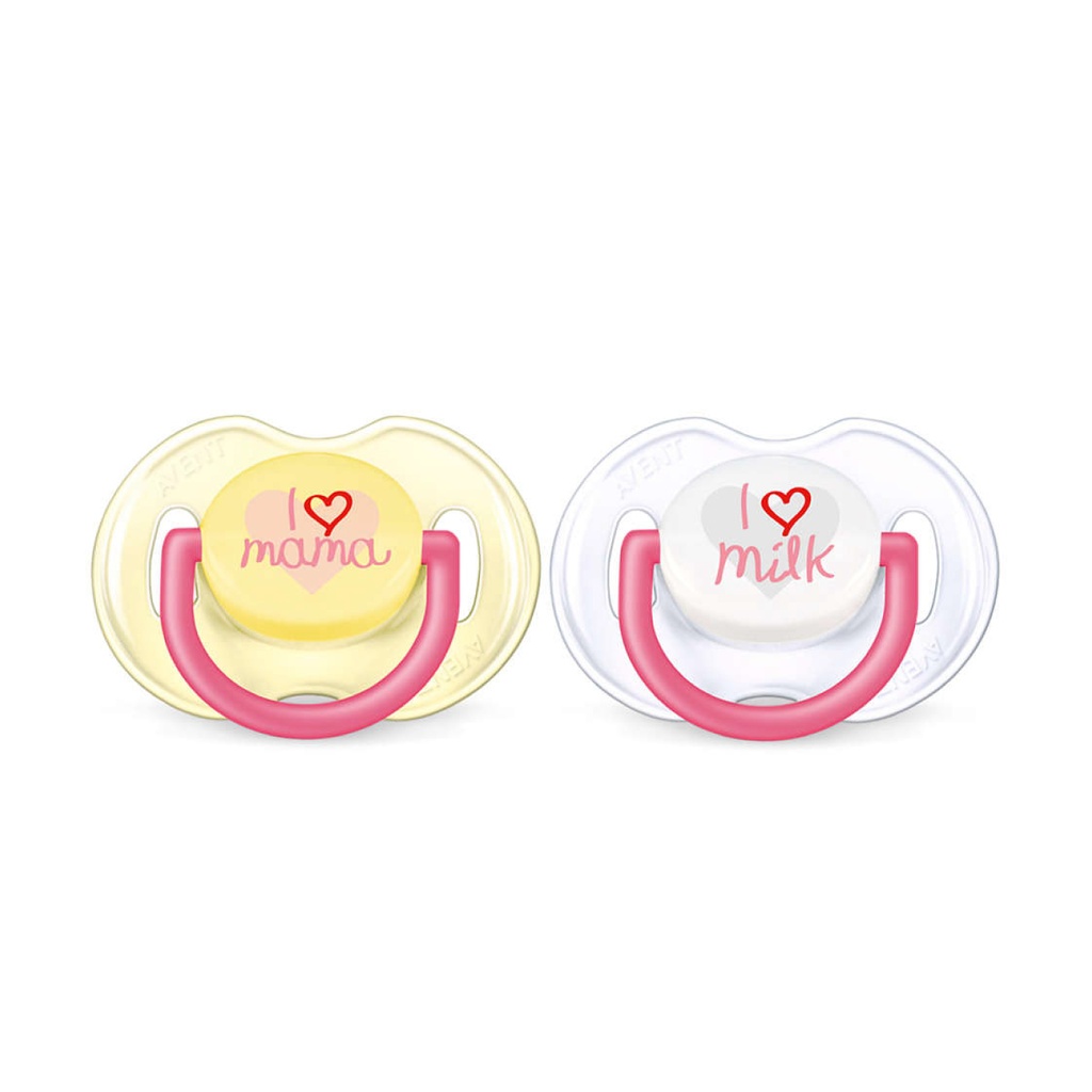 AVENT Fashion - Lot de 2 sucettes souples décorées 0 à 6 mois