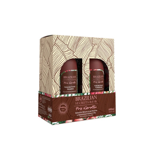 BRAZILIAN SECRETS HAIR Sublime Touch Kit - Kit d'entretien du lissage shampooing 300ml + après-shampooing 300ml