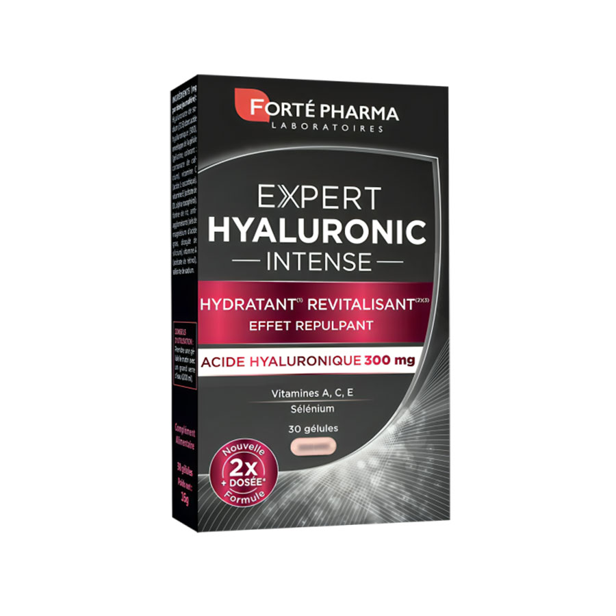 FORTE PHARMA Expert Hyaluronique Intense - Complément alimentaire à base d'acide hyaluronique hydratant revitalisant - 30 gélules