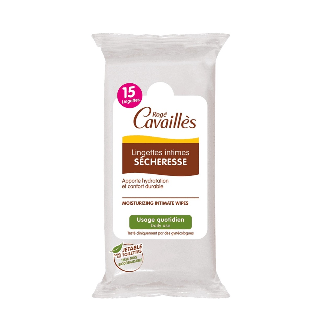 ROGÉ CAVAILLES Sécheresse  - Lingettes intimes usage quotidien
