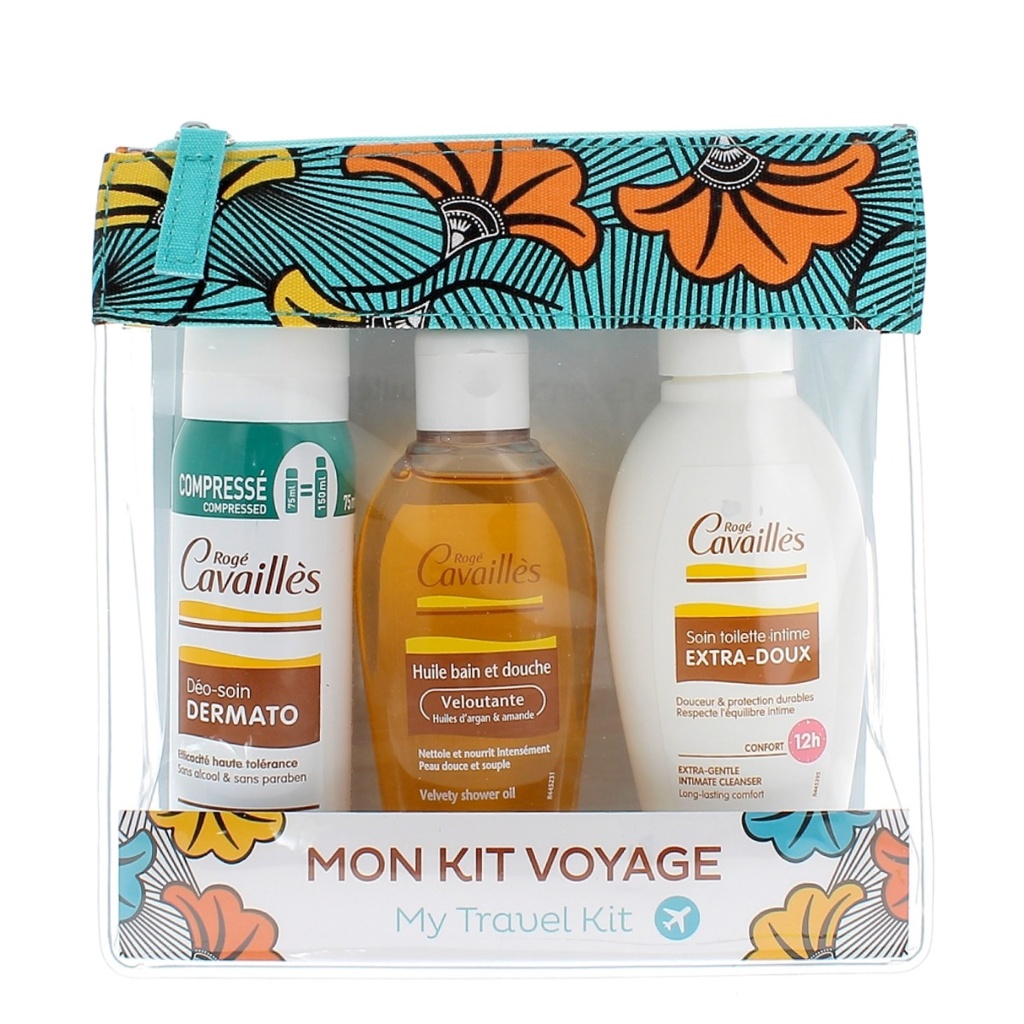 ROGÉ CAVAILLES Mon Kit Voyage - Mini-déo + mini-huile bain et douche + mini-soin toilette intime