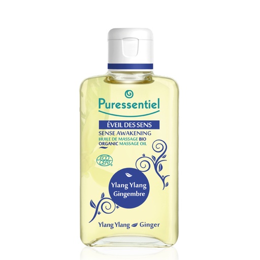 [PRSD46.HMY100] PURESSENTIEL Eveil des Sens  - Huile de massage ylang ylang et gingembre bio