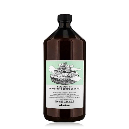 [DAVE45.SRC01L] DAVINES Naturaltech Detoxifying Scrub Shampoo - Shampooing revitalisant pour cuir chevelu atonique - 1000ml