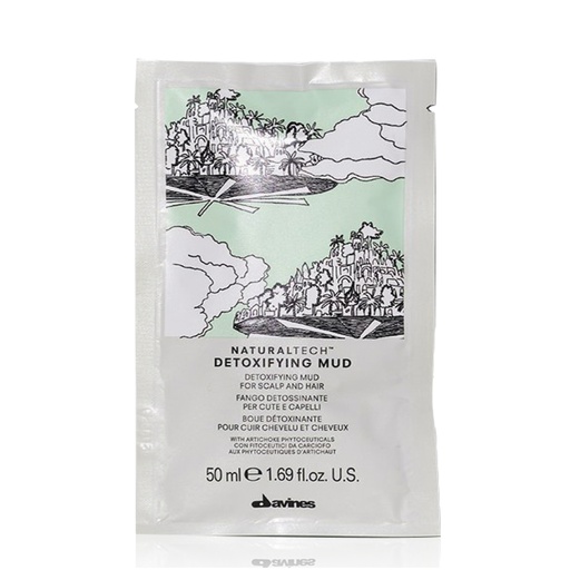 [DAVE45.BDC050] DAVINES Naturaltech Detoxifying Mud - Baume détoxifiant pour cheveux et cuir chevelu - 6 x 50ml