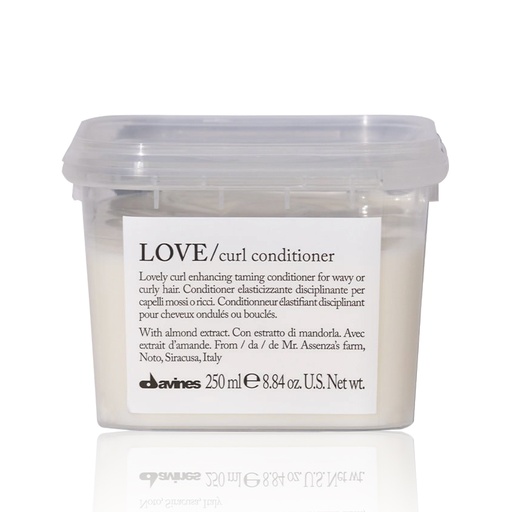 DAVINES Love Curl Conditioner - Après-shampooing élastifiant disciplinant pour cheveux ondulés ou bouclés