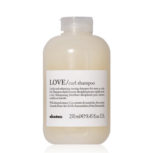 DAVINES Love Curl Shampoo - Shampooing élastifiant disciplinant pour cheveux ondulés ou bouclés