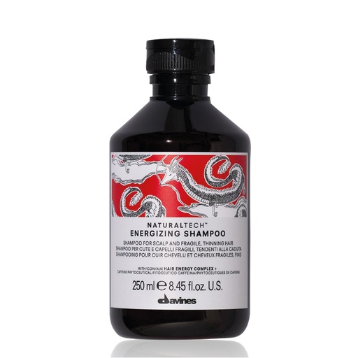 DAVINES Naturaltech Energizing Shampoo - Shampooing pour cuir chevelu et cheveux fragiles et fins