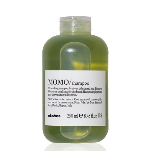 DAVINES Momo Shampoo - Shampooing hydratant pour cheveux secs et desséchés