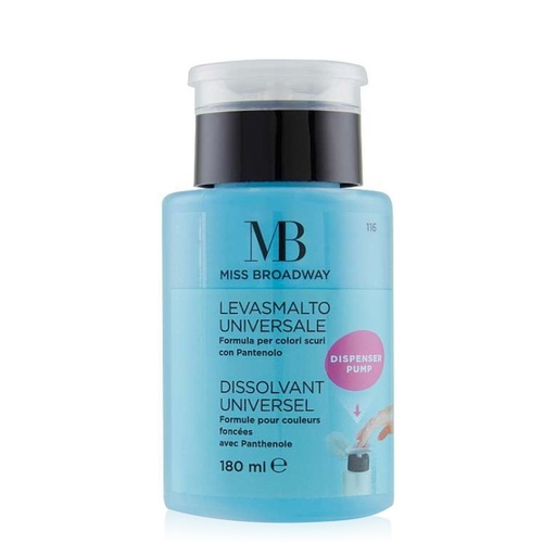 [MBWH49.DPA180] MISS BROADWAY Dissolvant en pompe - Avec acétone parfum fraise - 180ml