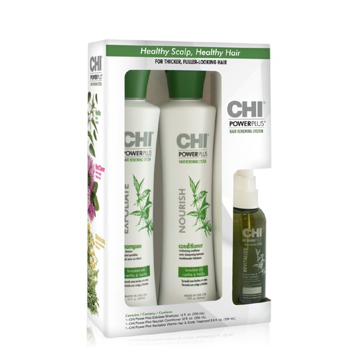 [CHIN05.ASS3X1A] CHI Power Plus Special Offer - Coffret Shampooing 355ml + Après-shampooing 355ml + Soin revitalisant 104ml