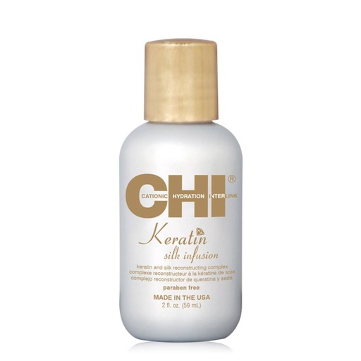 CHI Keratin Silk Infusion - Complexe reconstructeur pour cheveux très secs et fragilisés, sans rinçage