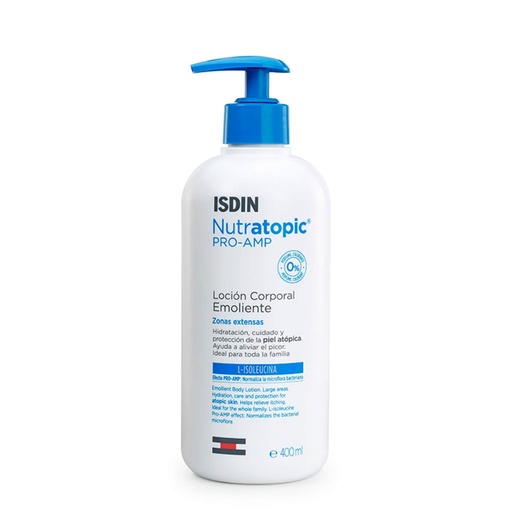 [ISDN89.LEP400] ISDIN Nutratopic Pro-Amp - Lotion émolliente corps pour peaux atopiques - 400ml