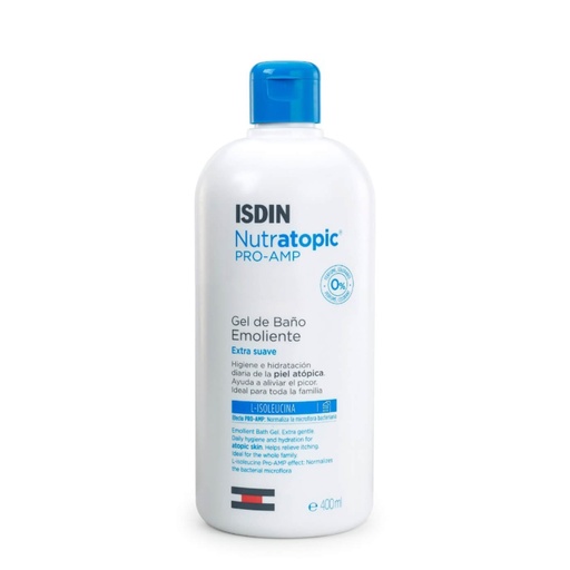 [ISDN89.GEP400] ISDIN Nutratopic Pro-Amp - Gel bain émollient pour peaux atopiques - 400ml